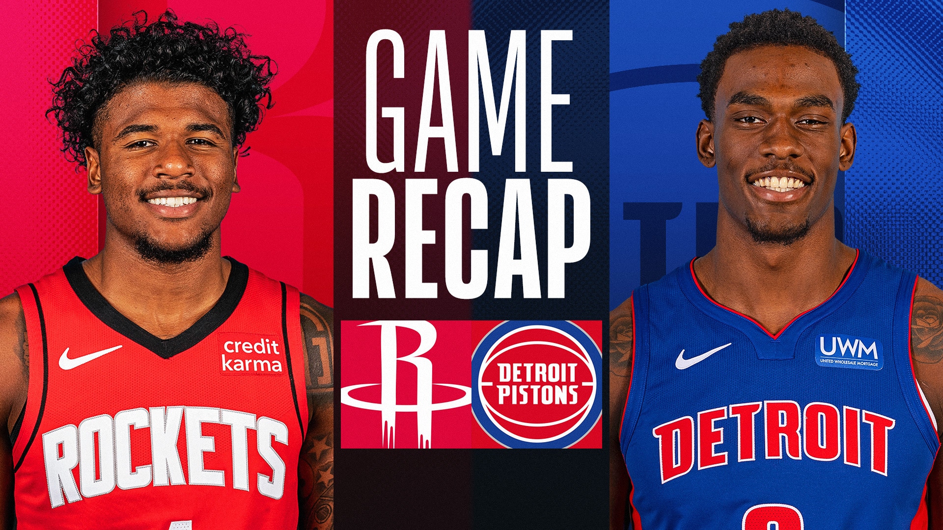 Detroit pistons vs houston rockets match player stats​